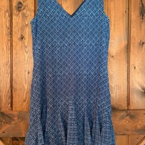Lauren Ralph Lauren navy patterned dress size 8P